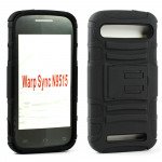 Wholesale ZTE Warp Sync N9515 Armor shell Holster Combo Belt Clip (Black)